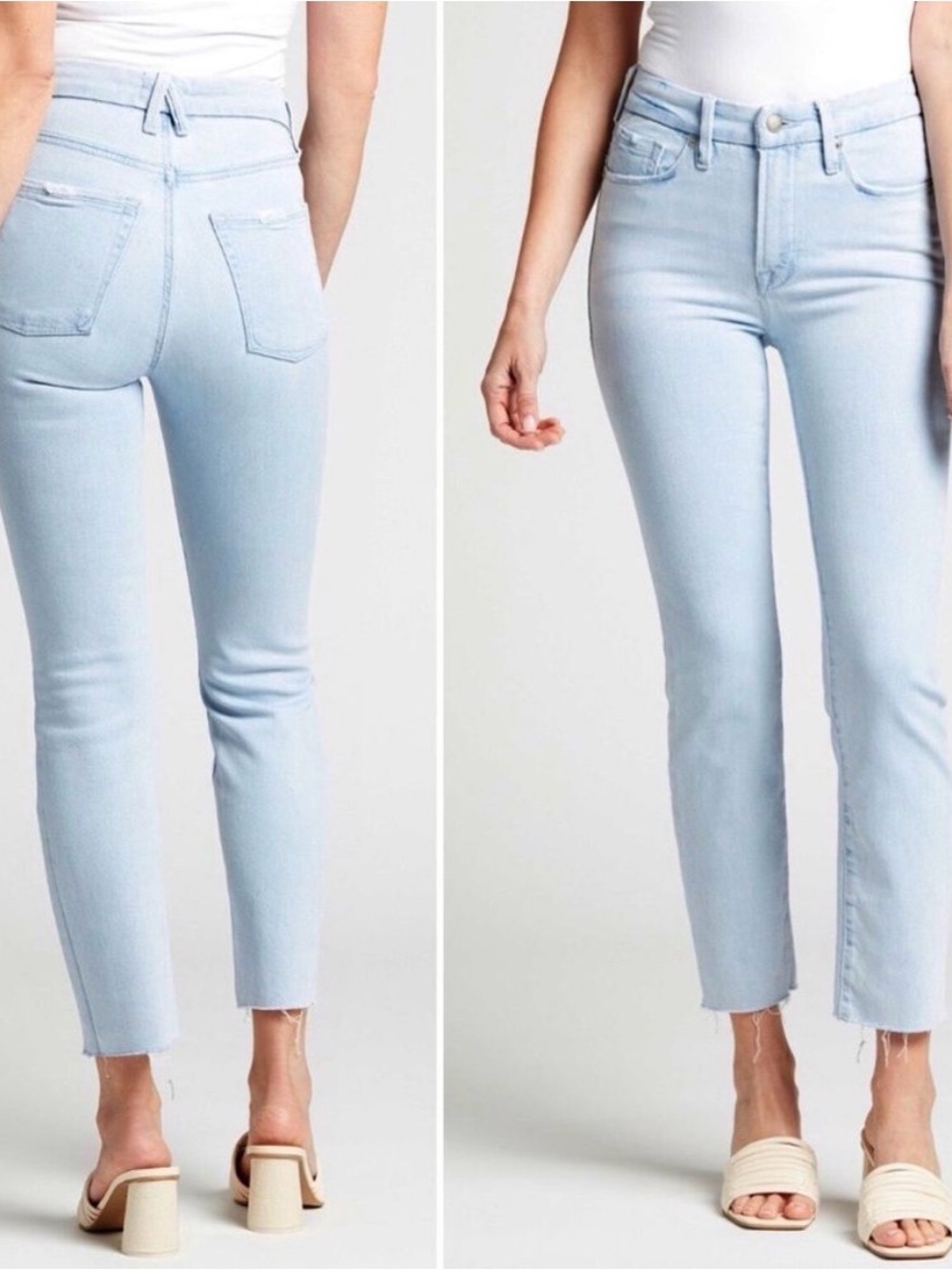Good American Good Legs Cigarette Crop Jeans